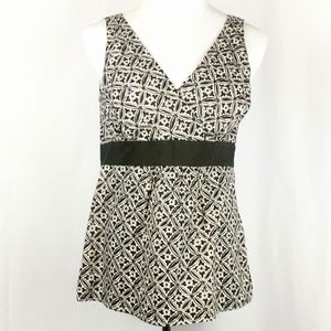 LOFT Sleeveless Cotton Tank Top Batik Size 10